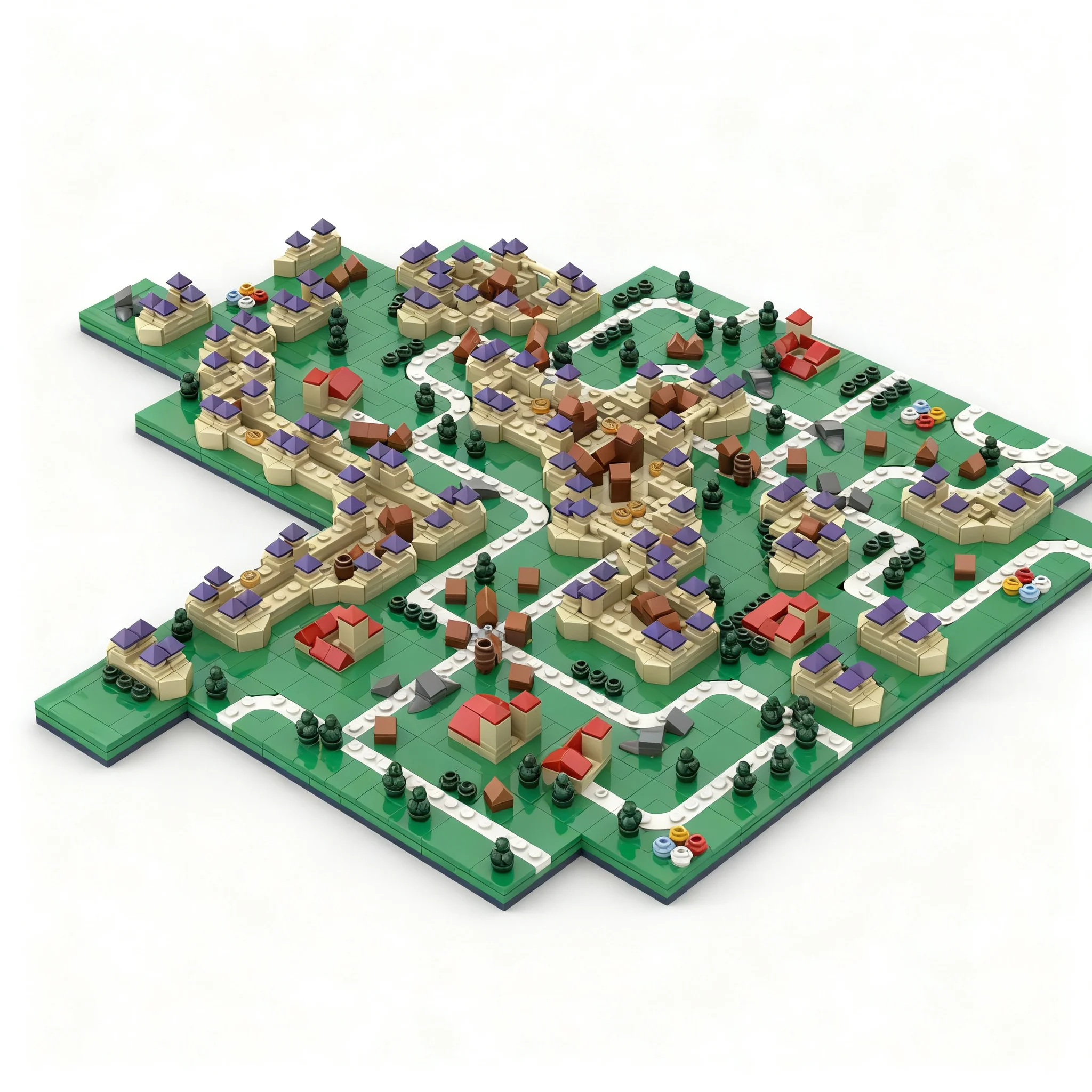 2275pcs MOC Games Carcassonne base-edition basically playable Model Building Blocks Christmas Gift Toys Construction DIY Art Kit