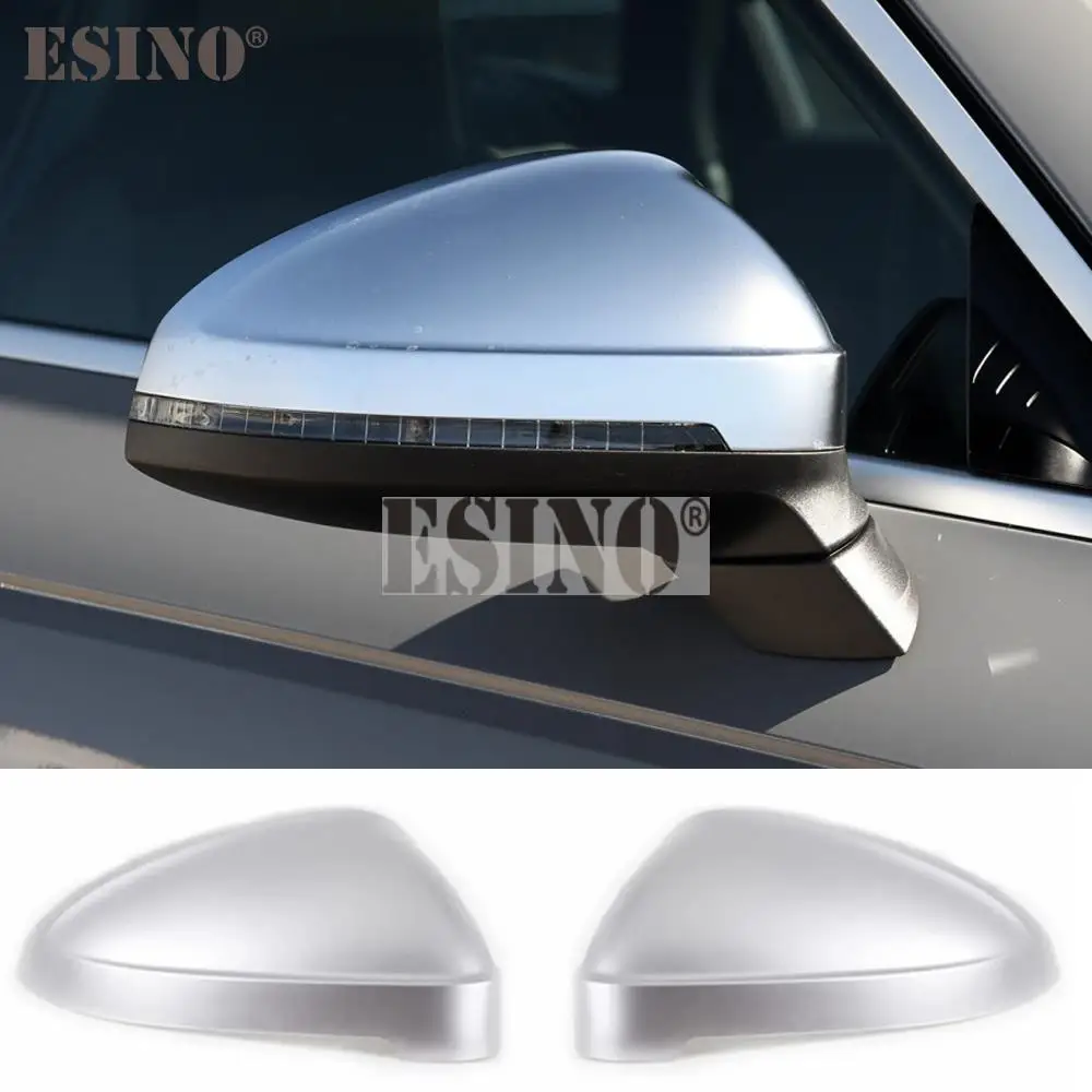 2 x ABS Performance Silver Coating Rearview Side Mirror Replacement Covers Cases For Audi A4 S4 RS4 A5 S5 RS5