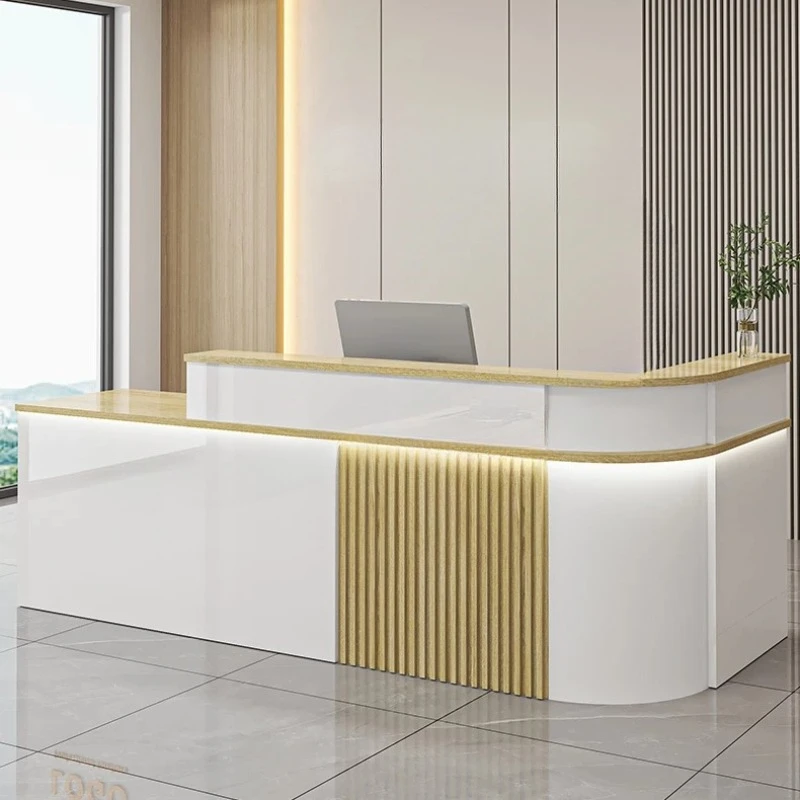 Luxury Executive Reception Desk Coffee Shop Table Infodesk Reception Desk Modern Service Counter Bancone Per Negozio Furniture