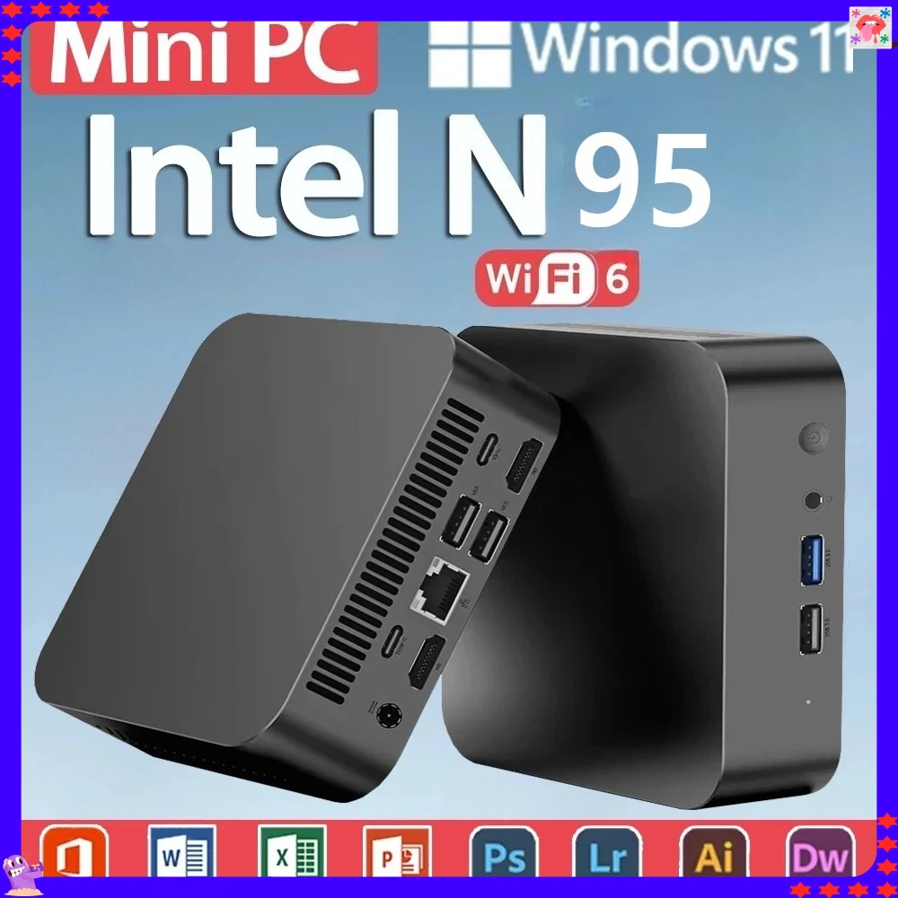 MINI Core N95 PC Windows 11 Pro 16GB RAM 1TB 2TB SSD WIFI 6 BT5.2 4K HD Mini Gaming Office Study Pc