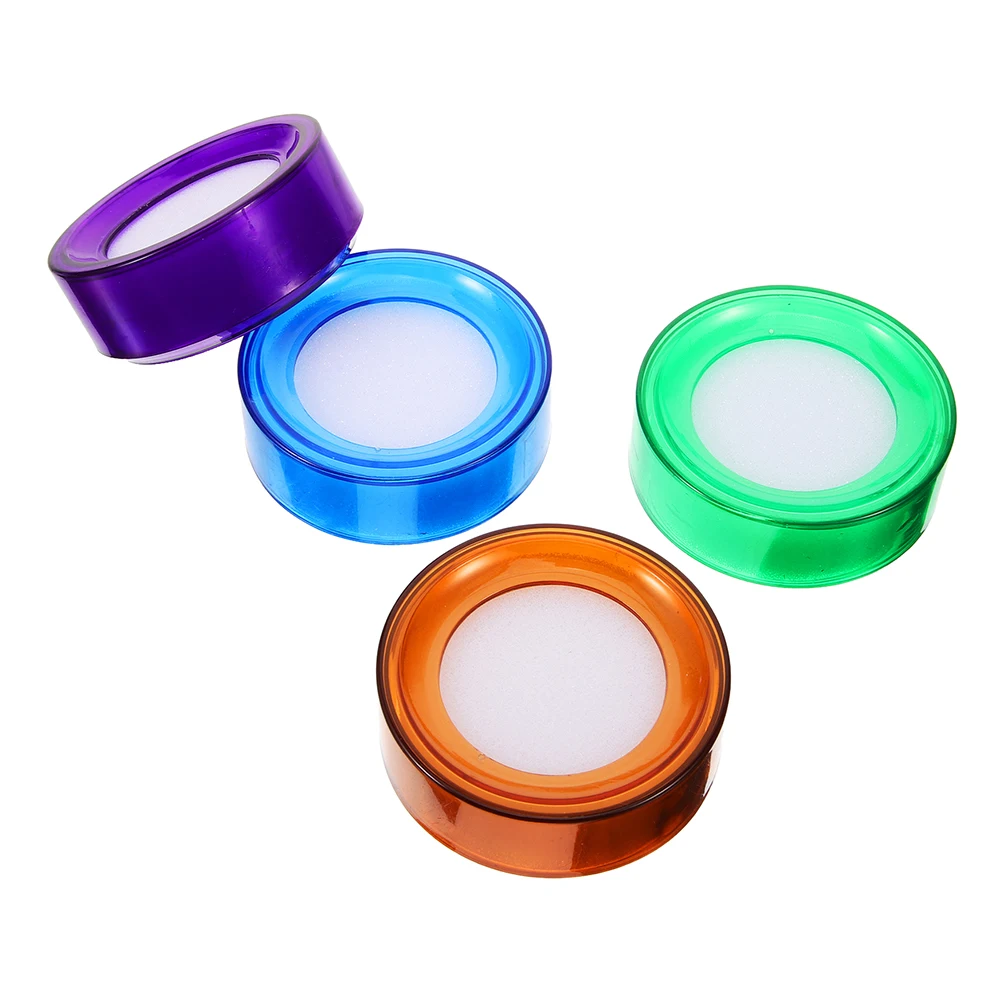 4 Pcs Counting Hand Wet Device Plastic Sponge Moisture Tool for Money Handling Finger Wetting Sponge Finger Tip