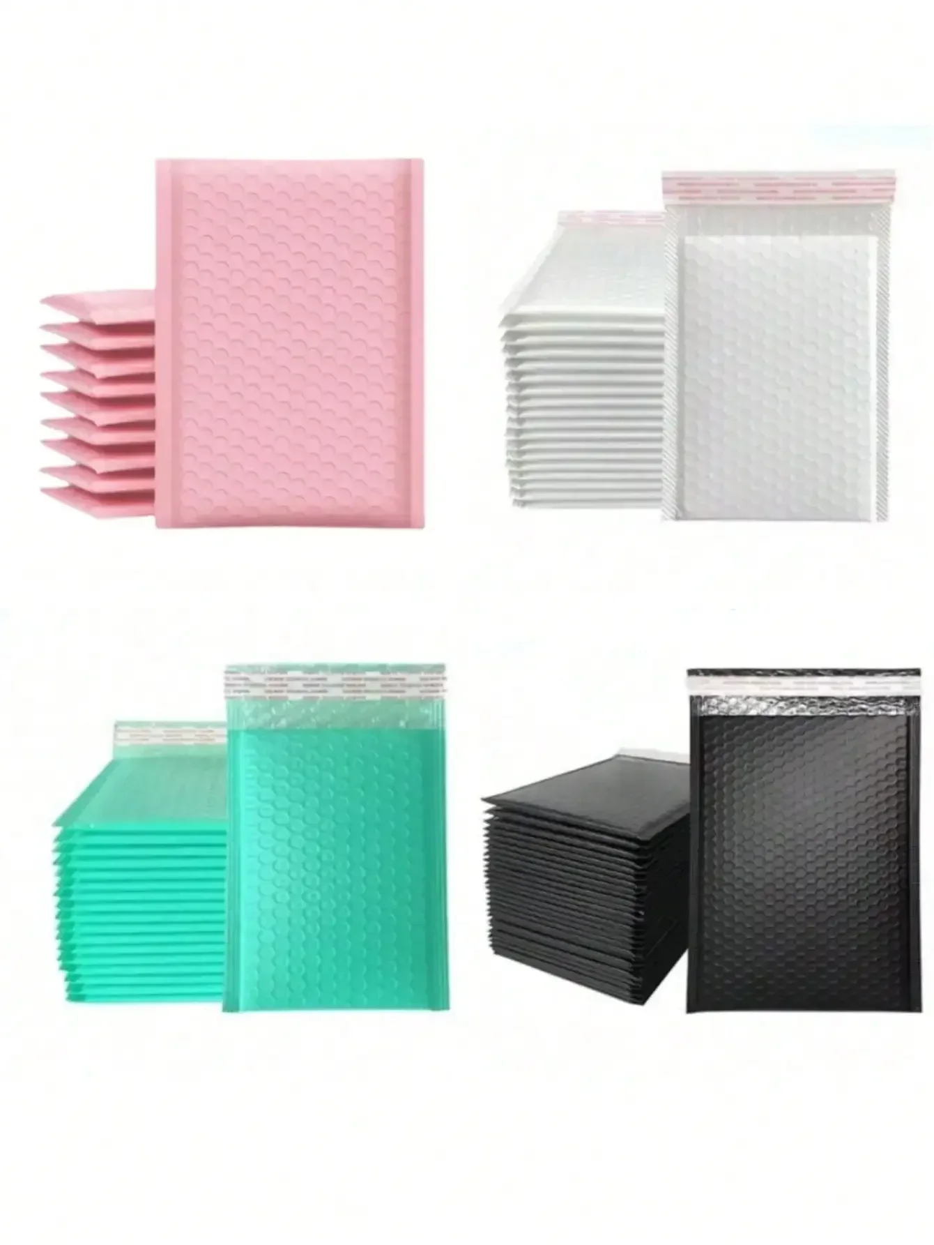 10pcs Multicolor Padded Bubble Mailers, Waterproof Bubble Envelopes, Bubble Wrap For Mailing Advertisements, Multipurpose Packaging Bags, Waterproof Padded Self-Sealing Mailing Bags, Opaque Shipping Supplies, Suitable For Jewelry And Cosmetics, Shipping