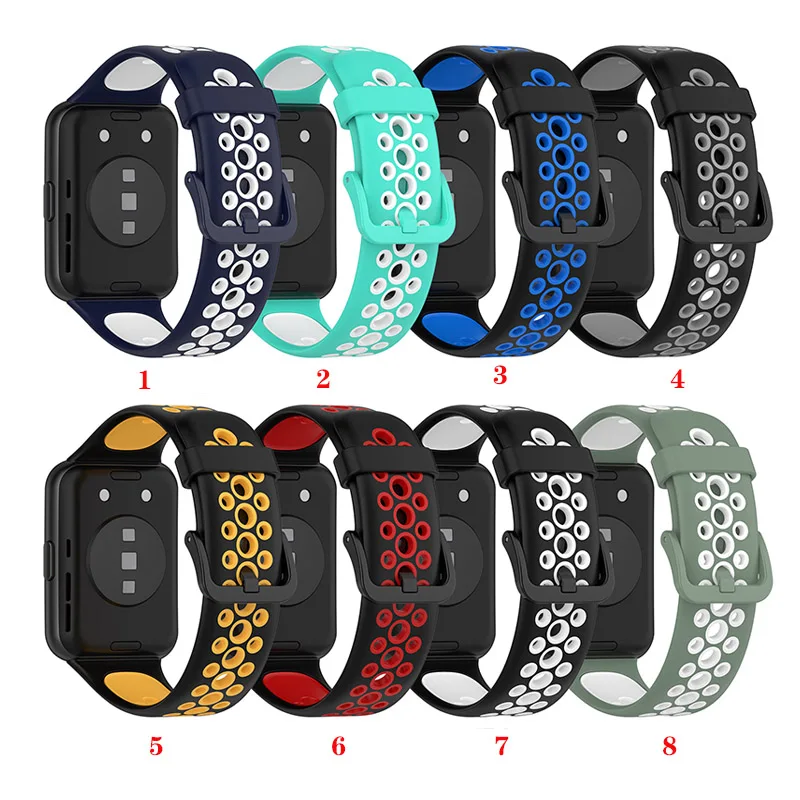 Tali Jam Tangan Silikon untuk Jam Tangan Huawei FIT2 Jam Tangan Pintar Aksesori Gelang Pengganti untuk Jam Tangan Huawei Cocok 2 Gelang