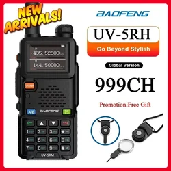 Baofeng UV-5RM 양방향 라디오 FM 에어 밴드, RX VHF UHF USB C 스크램블러, DTMF 톤 암호화, 야외 HAM 무선 통신