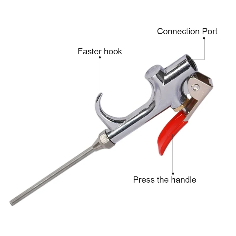 Imagem -04 - Compressor de ar Blow Gun Kit de Entrada de Metal Ferramenta de Limpeza de Poeira Pneumática Soprador de Bico Inflável Pcs por Conjunto