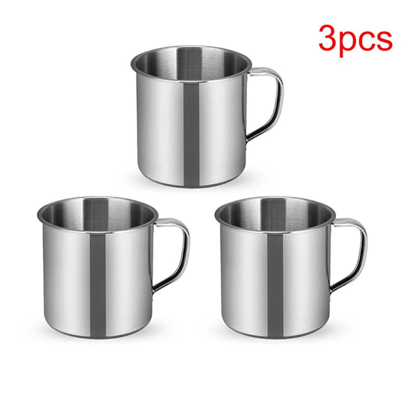 1/3/6 pz Edelstahl campeggio all'aperto escursionismo tazza da tè tazza da caffè in acciaio inox ufficio scuola regalo