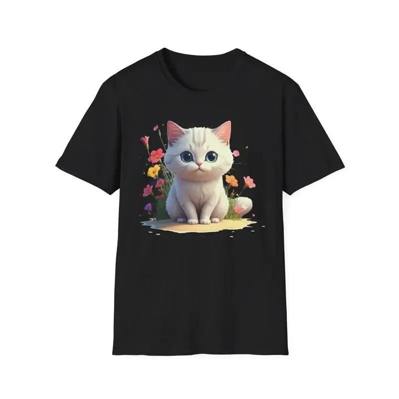 White Cat Softstyle T Shirt