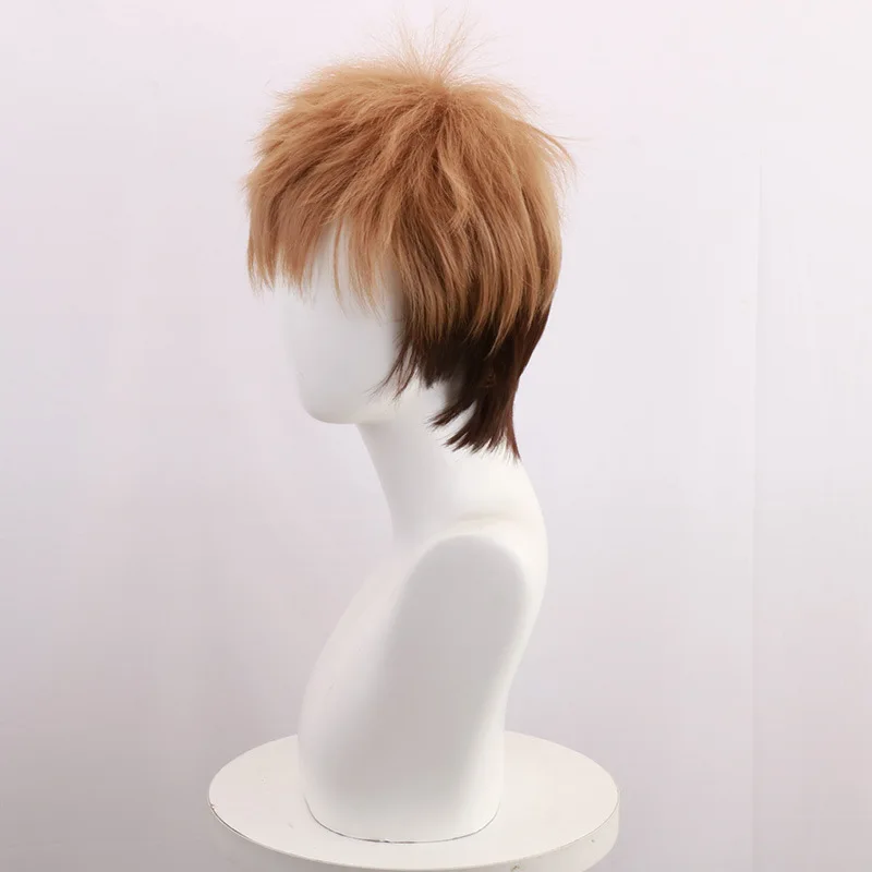 Attaque sur Titan-Jean Kirstein perruque dégradée marron Cosplay Anime perruque à ailes violettes