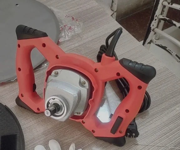 6 Speed Handheld Electric Wall Plastering Machine, 40-300RPM, 380mm Disc Mortar Smoothing & Polishing Tool