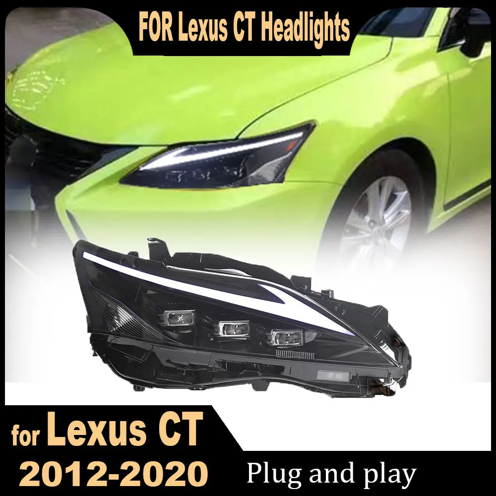 2PC Car Headlight For Lexus CT CT200h 2013 2014 2015-2017 LED Head Lights matrix Style DRL Daytime lights Assembly Plug and play