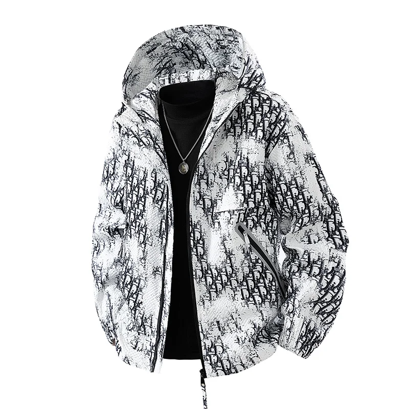 

Модная и высококачественная мужская молодежная куртка больших размеров, быстросохнущее ветрозащитное осеннее пальто с капюшоном, повседневная уличная куртка