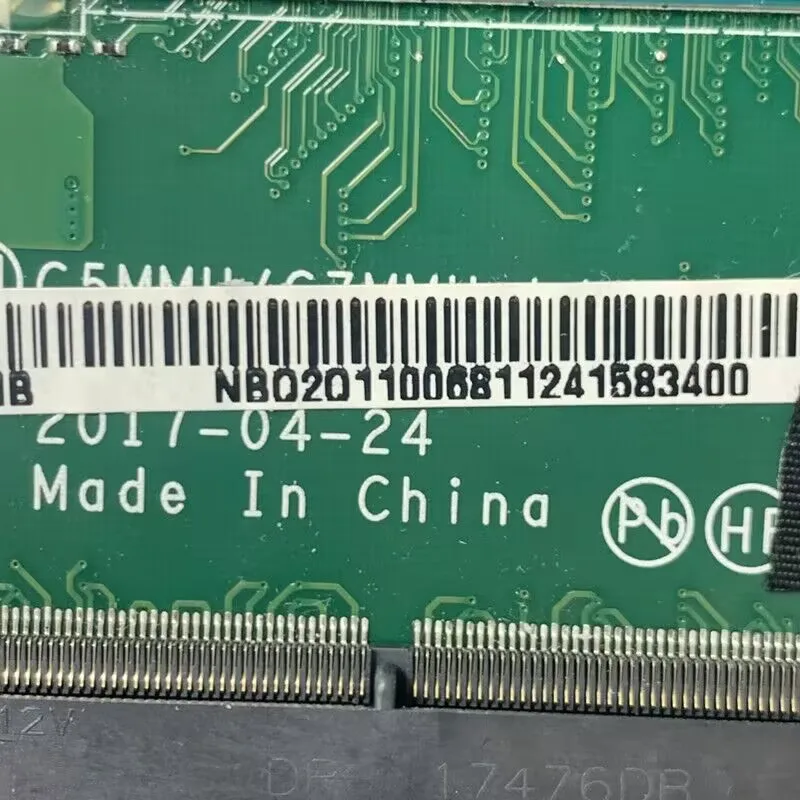 Dla Acer AN515-51 A715-71 C5MMH/C7MMH LA-E911P W/SR32S I5-7300HQ CPU NBQ2Q11006 Laptop płyta główna N17P-G0-A1 GTX1050 100% testowane