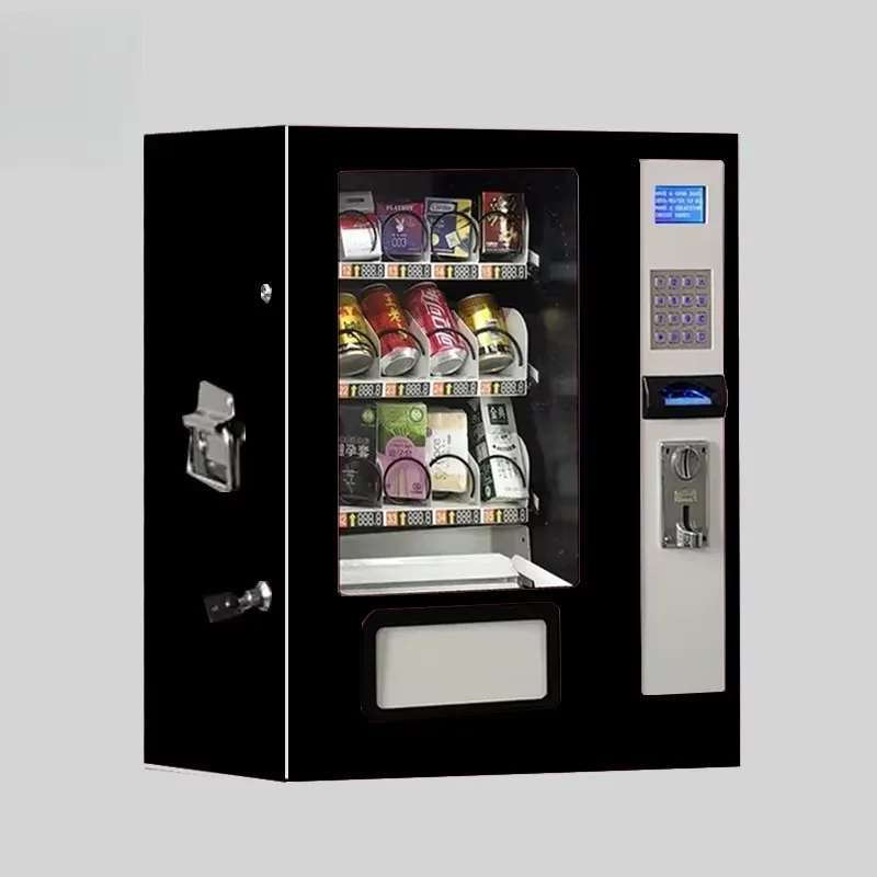 الشركات المصنعة الصديقة للمحلات الصغيرة مباشرة آلة بيع واحدة تعمل بأزرار للمشروبات والوجبات الخفيفة والسجائر #5