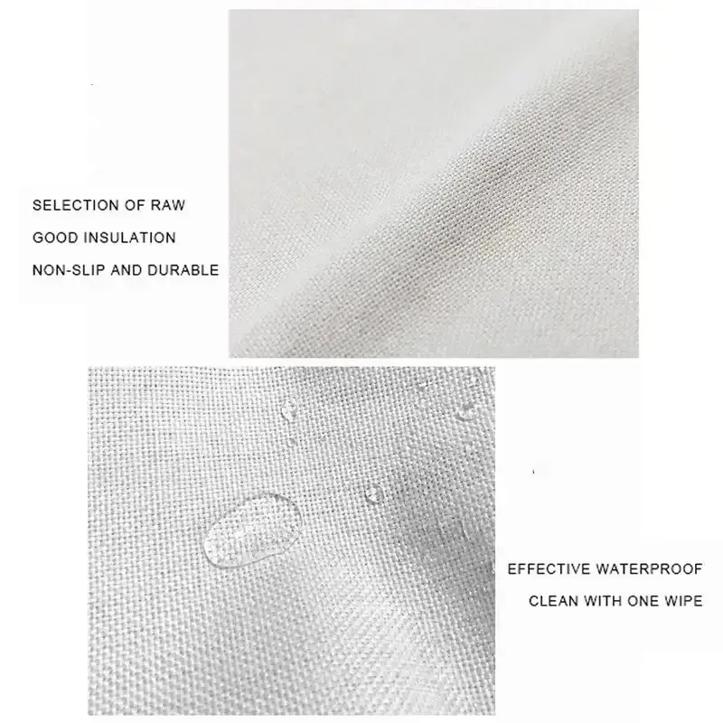 VIKAMA Seaside Resort Wave-Patterned Placemat Beach Shells Starfish Design Waterproof Oil-Resistant Home Dining Table Decor view 5