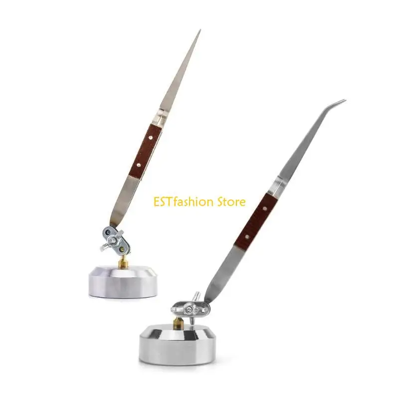 Y5GC Works 360° Rotation Soldering Tweezers for Jewelry Third Hand Tweezers