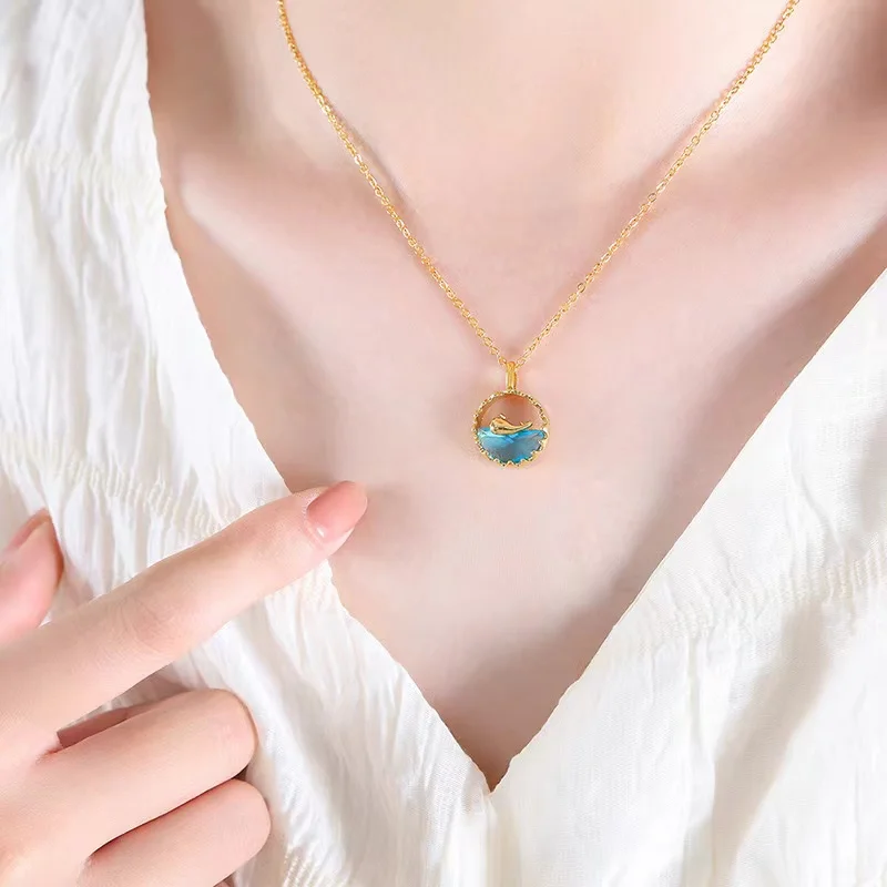 GANPUP Halskette mit Anhänger aus 316L-Edelstahl für Damen, neu, 2025, tägliches Tragen, wasserdichte Halskette, Charm-Schmuck, Geschenkzubehör – Detail 8