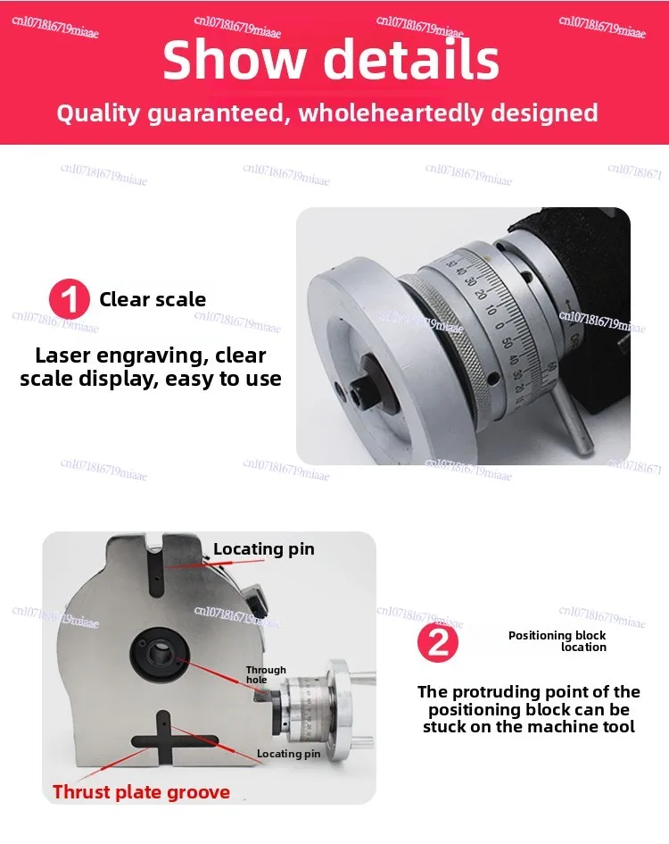 Milling Machine Indexing Head Set with Rotary Table & 3-Jaw Chuck, Universal Dividing Head for Precision