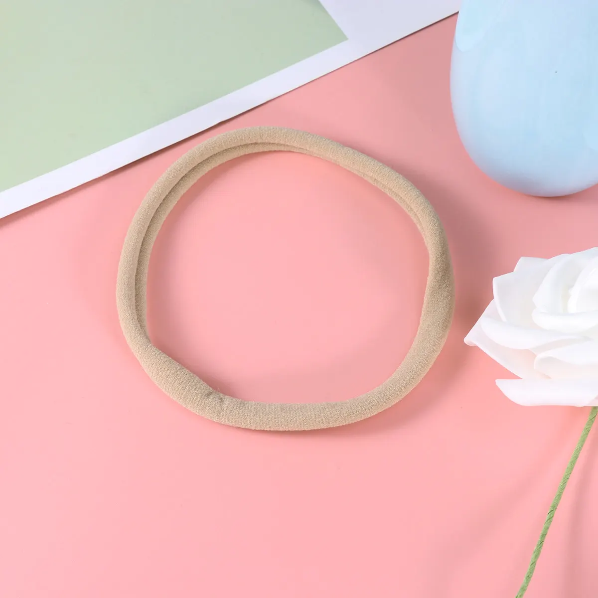 

20Pcs Elastic Headband Nylon Soft Stretchy Hair Bands Non-Slip for Daily Use