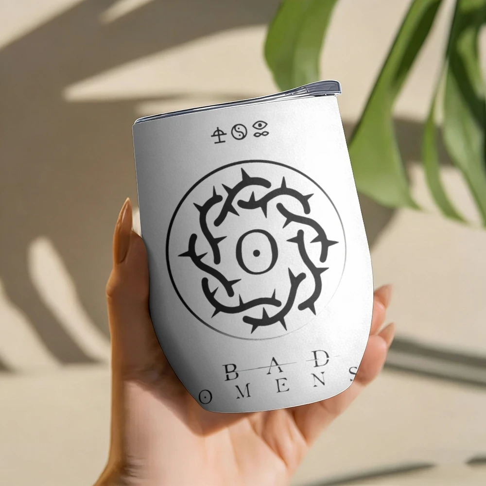 Band B-Bad Omers Vacuum Flasks 12oz Insulated Wine Tumbler Vacuum Coffee Mug Egg Shape Thermos Cup