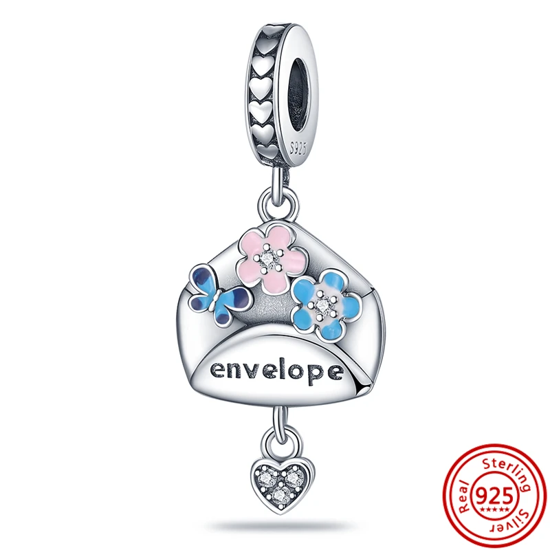 925 encantos de prata esterlina para pulseiras, contas doces, encantos, jóias, lindo, gato, pássaro, borboleta, flor, golfinho, coração, original, novo