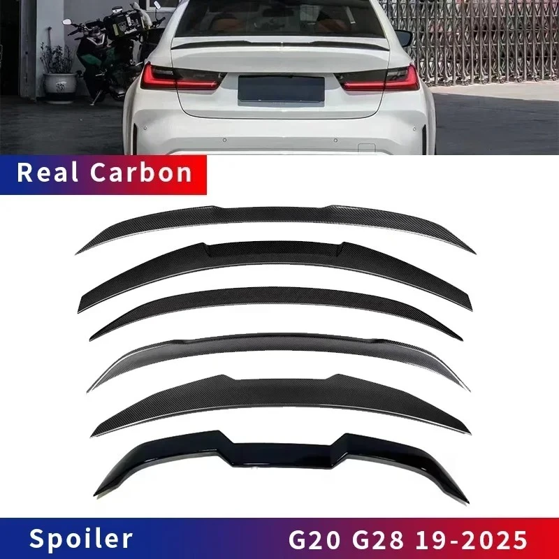 

For BMW 3 Series M3 G20 G28 Real Dry Carbon Fiber 2019-2025 Exterior M4 PRO PSM MP V Style Spoiler Modification Accessories