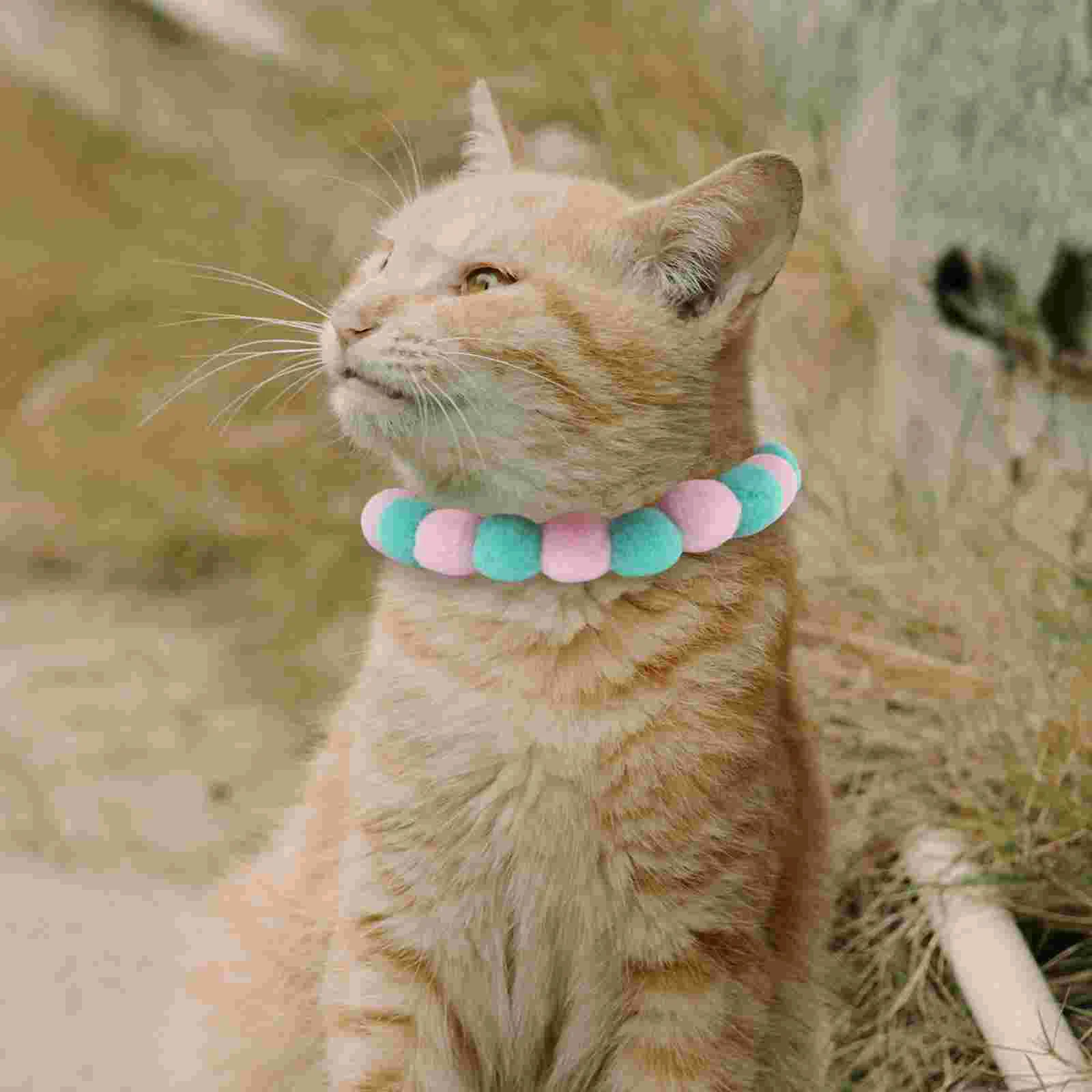 Кошачья шея, пончик, ошейник для домашних животных, шарф, ошейники для собак средних собак, портативные подвески ручной работы