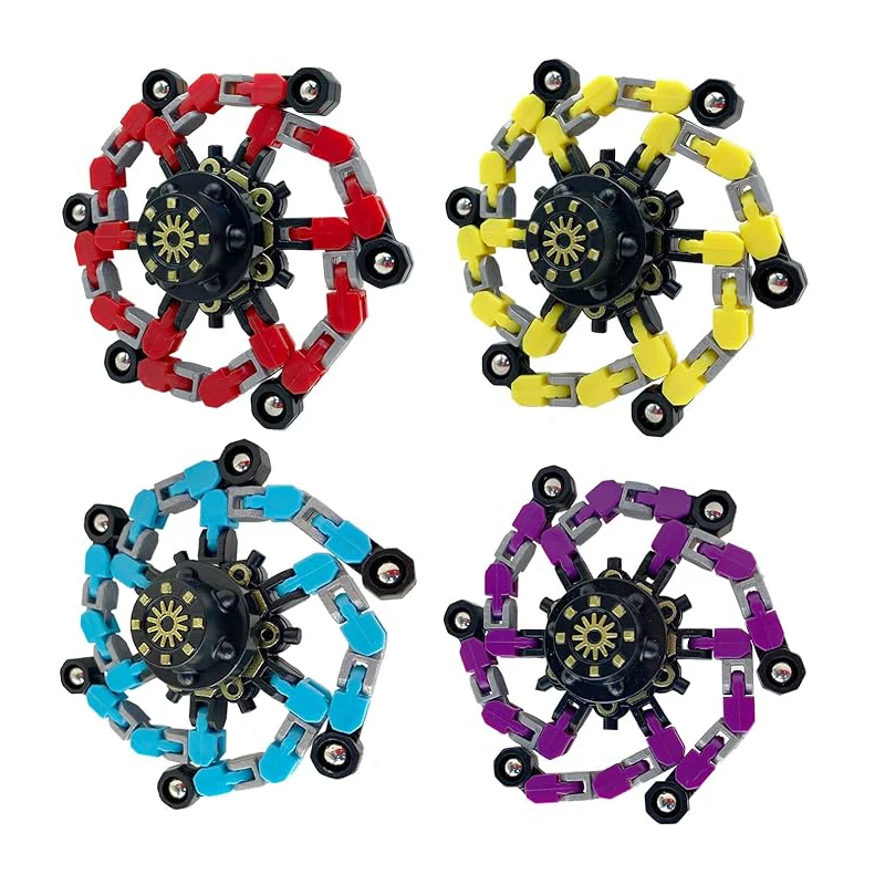 ฟิดเจ็ตสปินเนอร์แบบแปลงร่างได้ 4 ชิ้น ของเล่นบรรเทาความเครียดและความวิตกกังวลสำหรับเด็ก วัยรุ่น เด็กชาย เด็กหญิง ของขวัญงานวันเกิด