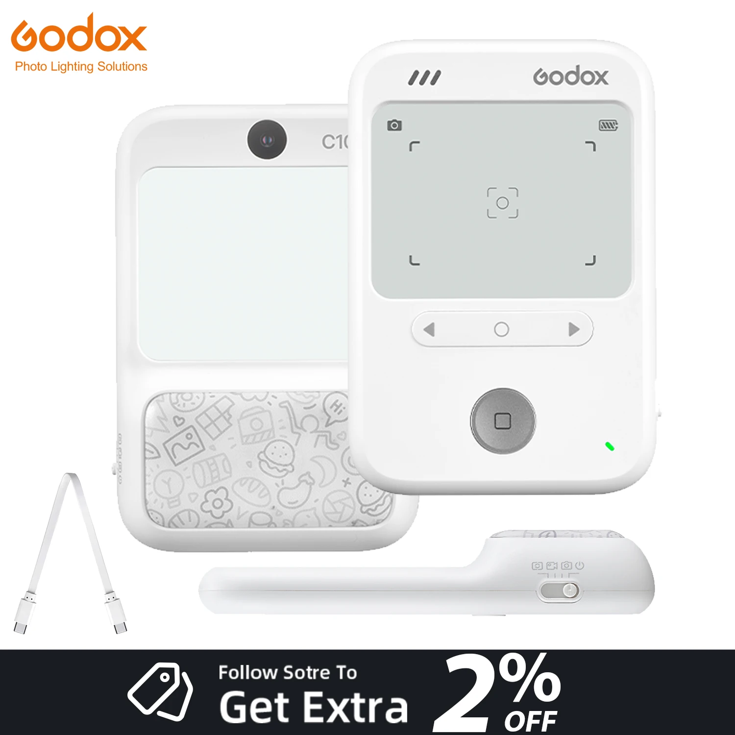 Прозрачный видоискатель Godox C100, прозрачный смарт-дисплей для камеры, бесшовный HUD-экран, для видеоблогов, фотосъемки, подарки, игрушки для девочек и детей
