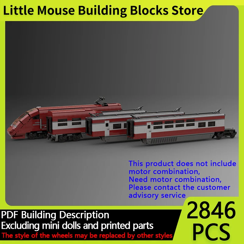

City Car Model MOC Building Bricks V100 German Cargo Locomotive Modular Technology Gifts Holiday Assemble Children Toys Suit