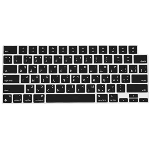 Russian Keyboard Cover for Apple 2026 MacBook Neo 13-inch Air 13 15 M1-M5 Pro 14 16 Accessories Skin Protector, US ANSI Layout
