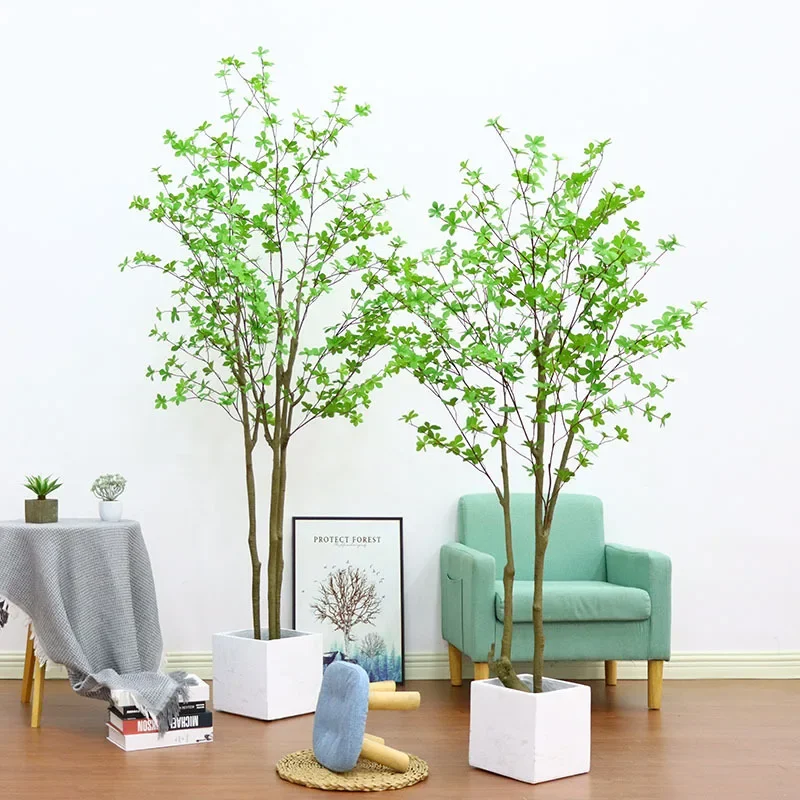 Artificial Green Plant Fake Tree Bonsai Horse Drunk Wood Wedding House Decoration Studio Landscaping Hotel Flower Art Soft Decor