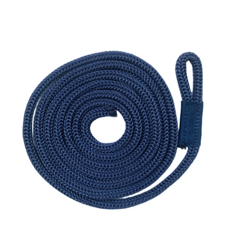 QM82 DoubleBraided Line with Eye Marine Mooring Line Bungee Cords Compatible For Canoe Yacht Boat Ship Accessories