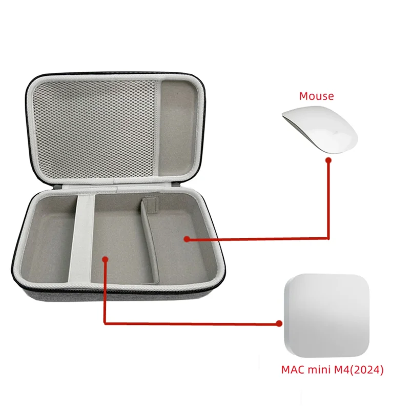 حافظة صلبة لجهاز Mac Mini M4 Stronge Bag يمكن أن تستوعب كابل طاقة الماوس وحقيبة تخزين EVA