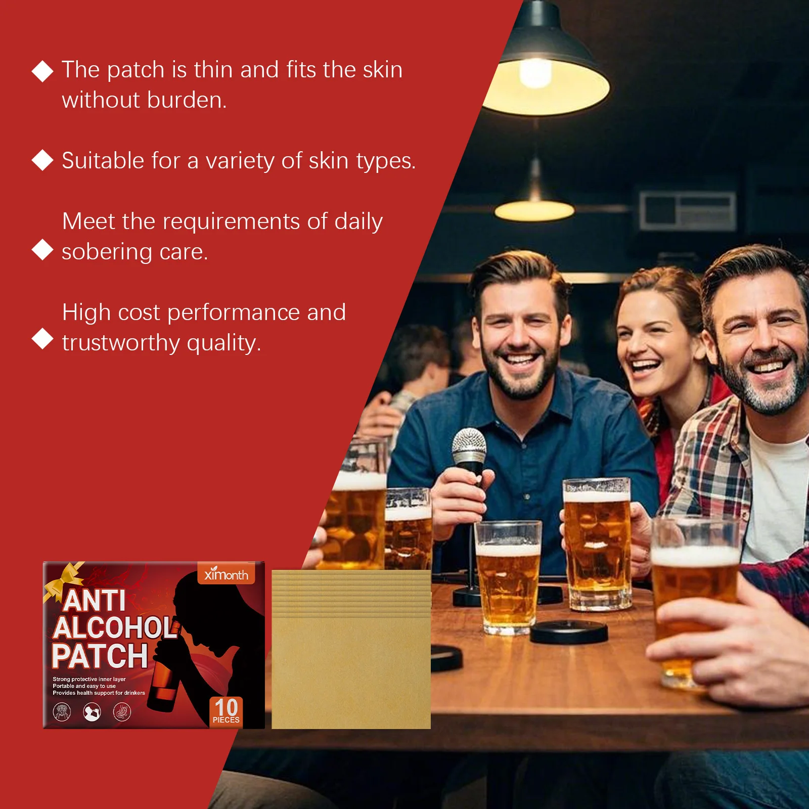 Body Care Patches Reduce After Drinking Body Discomfort Refresh Spirit Social Gatherings Alcohol Regulation Anti Alcohol Patch - view 6
