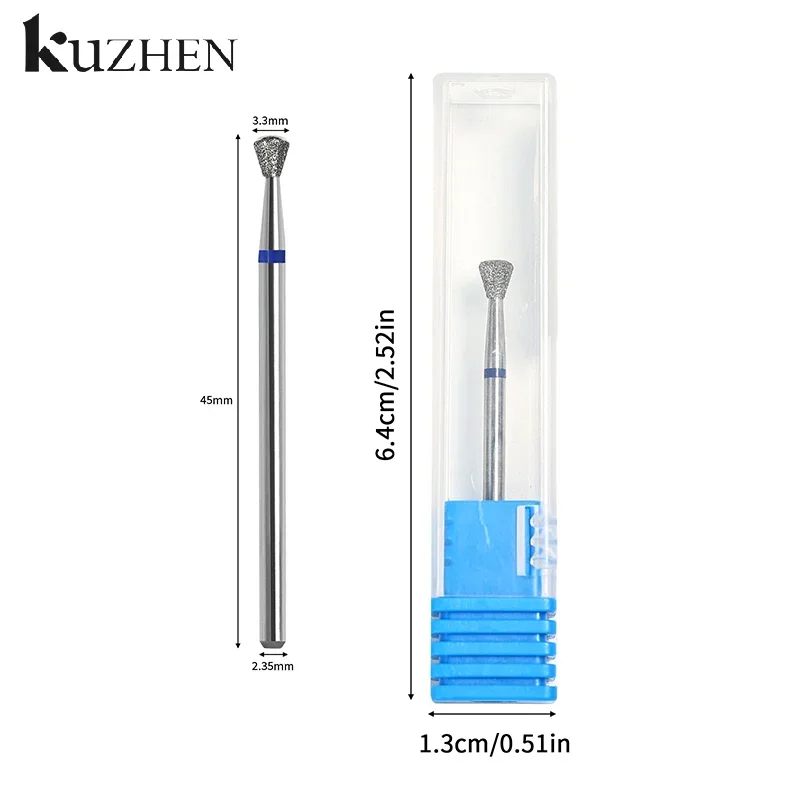 1PCS Diamond Milling Cutter Bald Nail Drill Bits For Manicure Accessory Drill Bit For Nails Cuticle Remove Tools