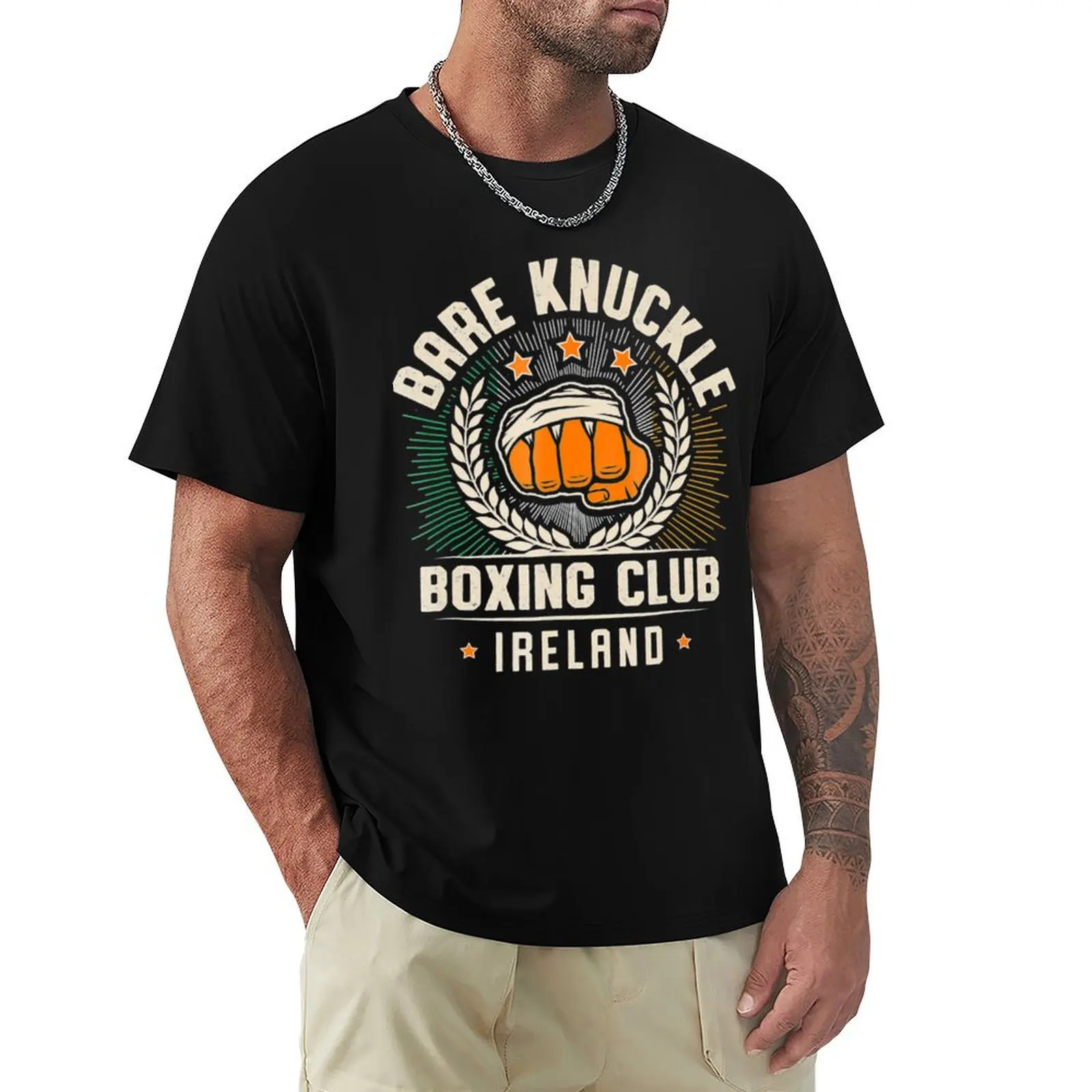 Bare Knuckle Boxing Club for Pugilists in Ireland T-Shirt korean fashion plus size clothes graphics Men's clothing