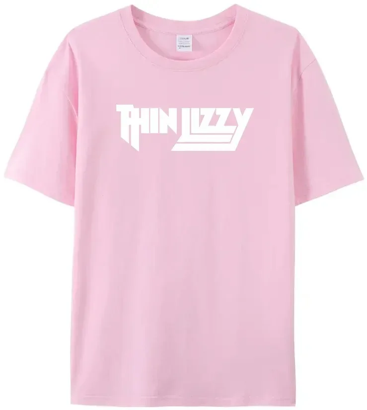 2024 Men's Summer Harajuku T-shirt I Like Thin Lizzy Pure Cotton Women's Popular Simple Letter Popular High Quality Printed Tee