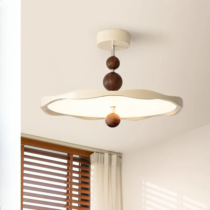 مصباح سقف لغرفة النوم الرئيسية، مصباح فرنسي حديث كريمي لحماية العين من الرياح، مصباح بسيط للدراسة #2