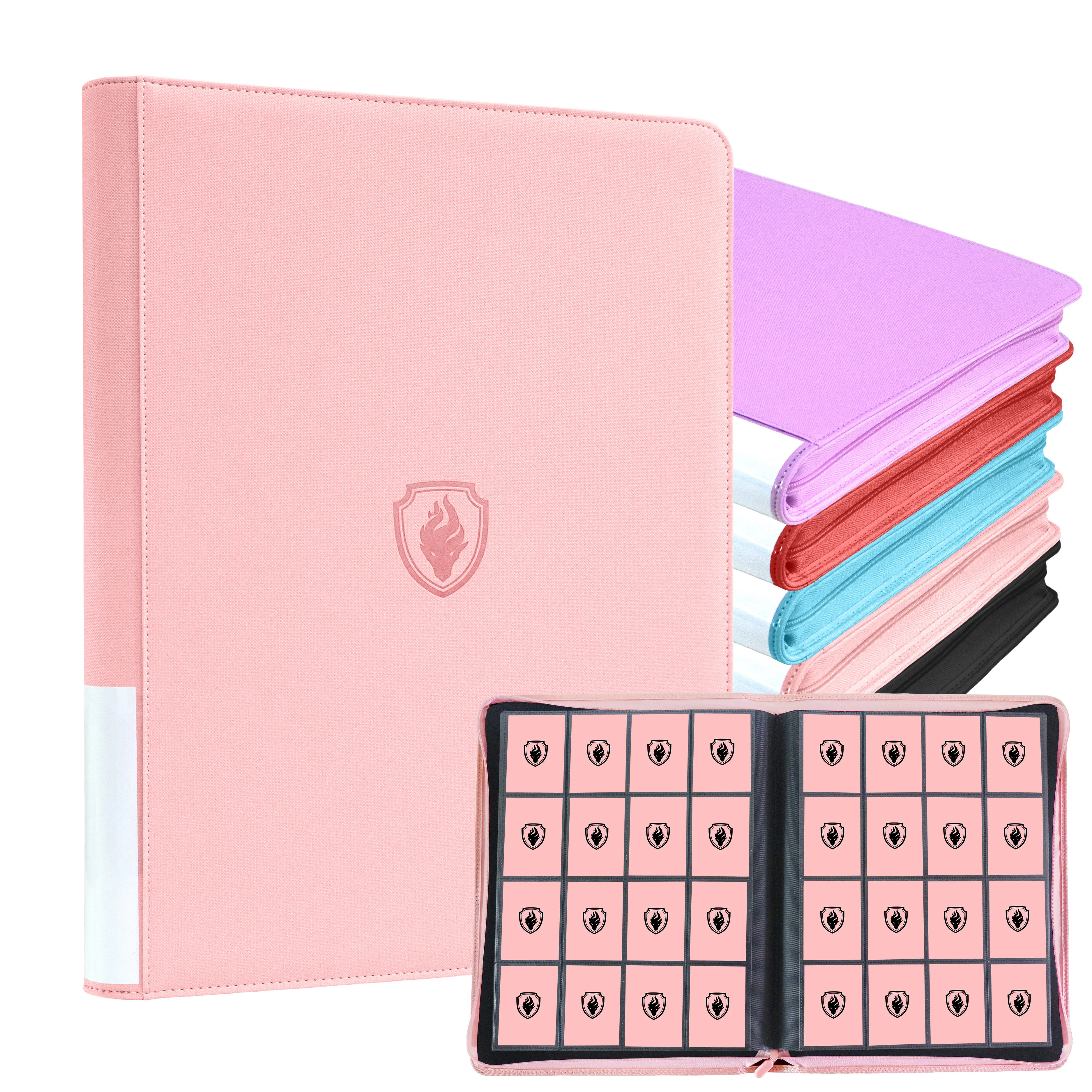 16 Pocket Trading Card Binder, Holds 1600 Cards, PU Collection Album for Sports Trading Cards & Sports Cards/Game Cards,Gift