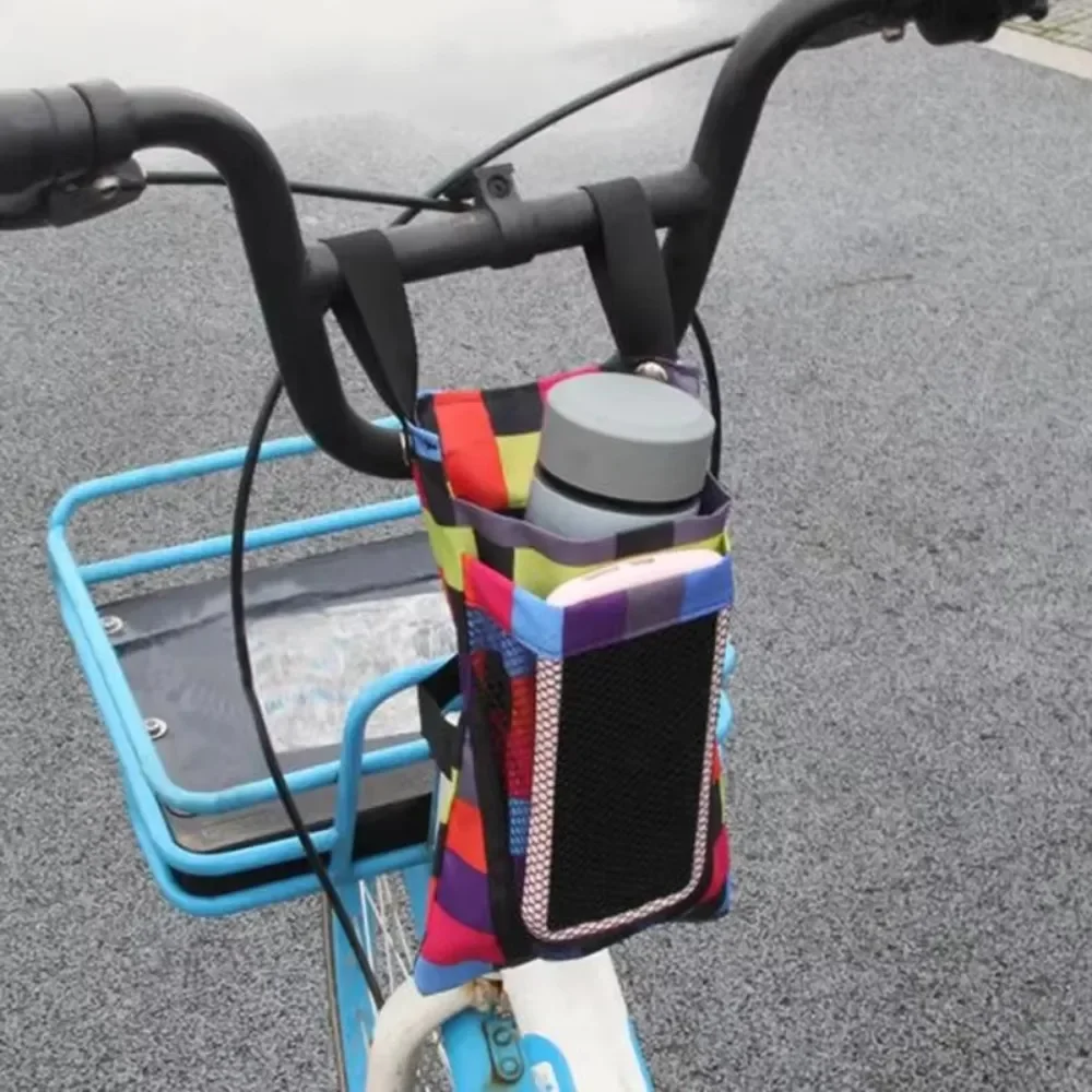 Saco de armazenamento frontal impermeável para ciclismo Suporte do telefone móvel Cesta de bicicletas Saco de armazenamento de bateria Saco de suspensão de motocicleta de pedal