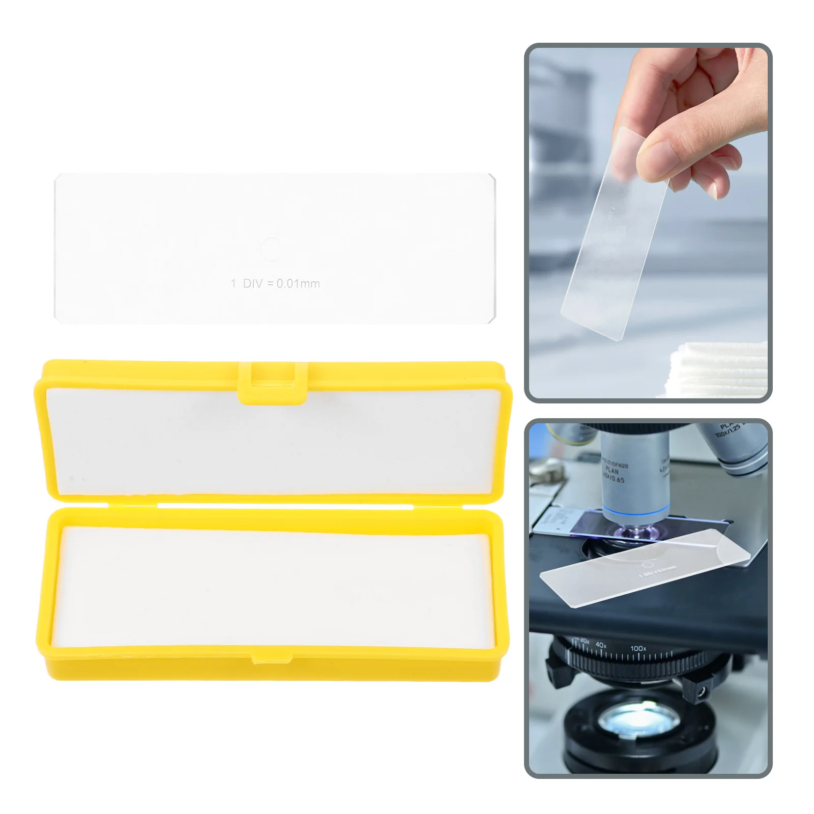 

Microscope Micrometer Calibration Ruler High Precision Easy Storage Durable Material Suitable Different Measurement Requirements