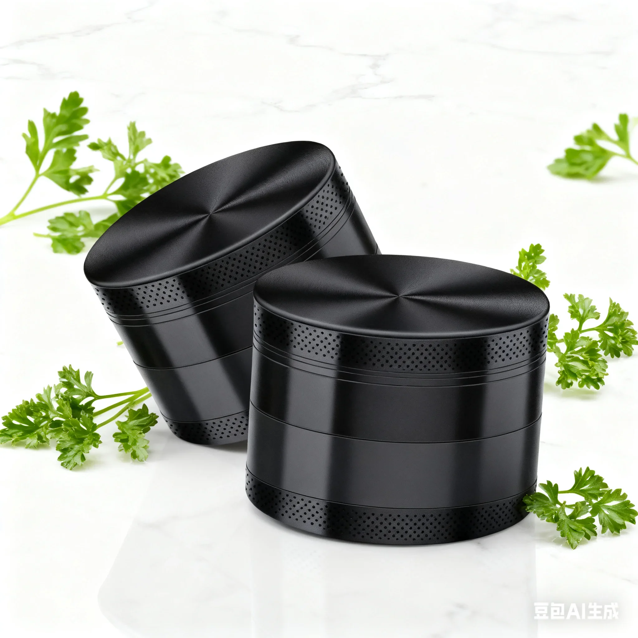 40mm 4-layer Metal Herbal Spice Grinder Made of Aluminum-zinc Alloy with Scraper Kitchen Utensil Smooth Portable Grinding Tool
