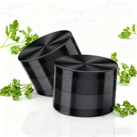40mm 4-layer Metal Herbal Spice Grinder Made of Aluminum-zinc Alloy with Scraper Kitchen Utensil Smooth Portable Grinding Tool
