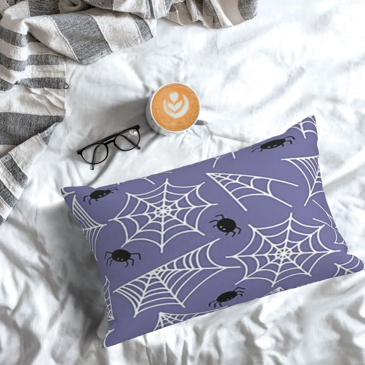 Halloween Black Cat Spider Gothic Witch Rectangle Pillowcase Cushion Cover Decor Bedroom Bed Home Comfort Throw Pillow