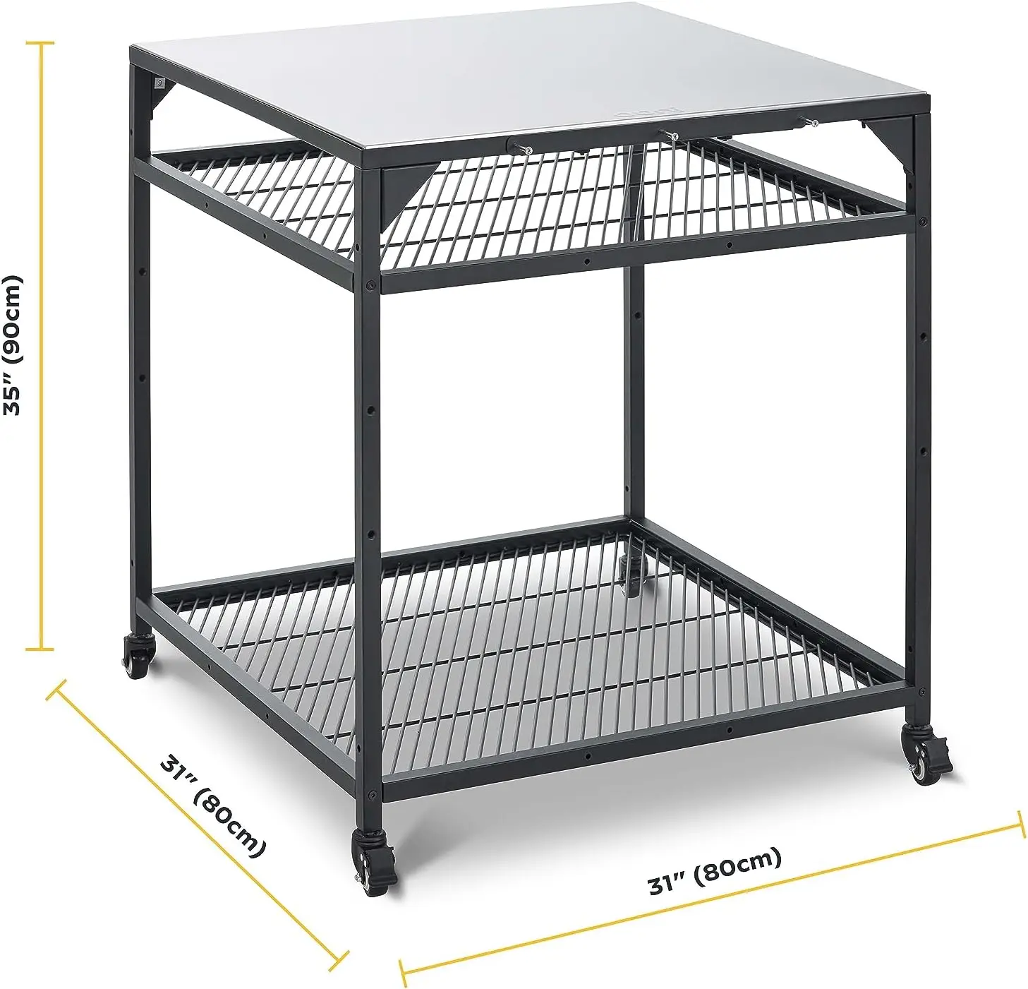 Ooni-Large Modular Pizza Forno Stand, Aço inoxidável Pizza Forno Mesa, Grill Churrasco Stand, Carrinho de cozinha ao ar livre