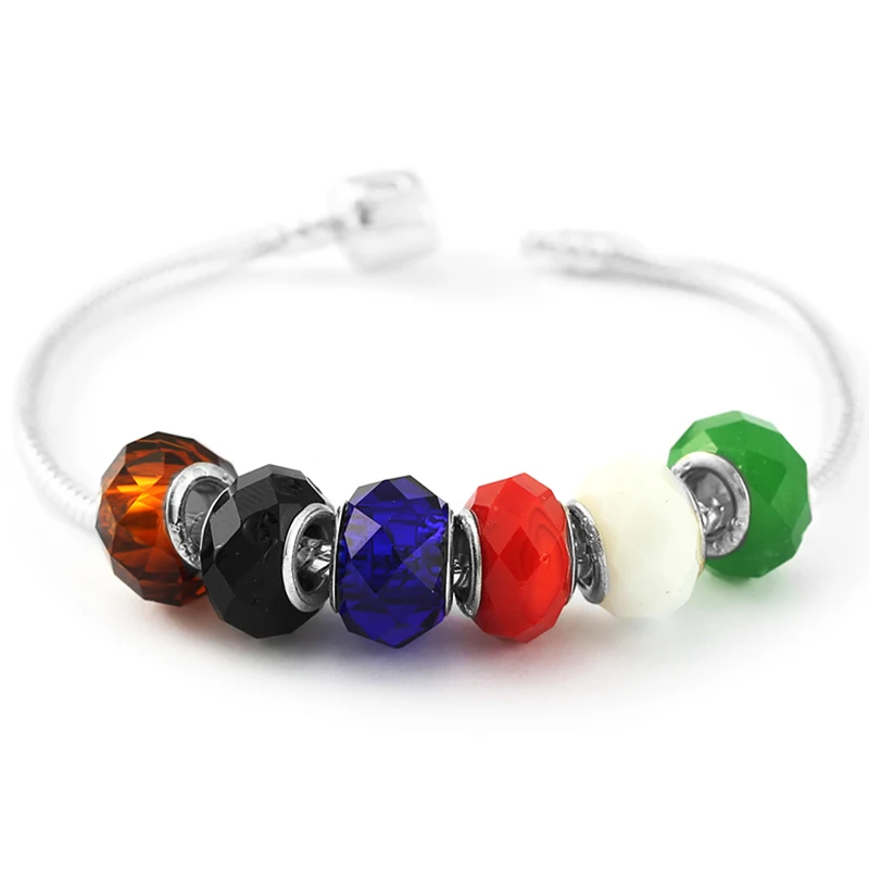 10Pcs/Lot Luminous Crystal Murano Glass Charm Beads Fit Original DIY Brand Bracelet For Women Men Jewelry Gift Special Offer