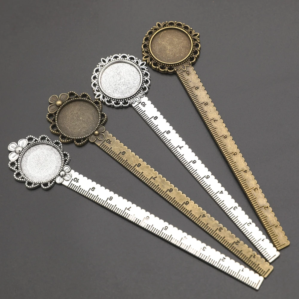 

5 шт. 20/18X25 мм кабошон камея DIY закладки античная винтажная металлическая линейка закладка кабошон основание закладки аксессуары для установки