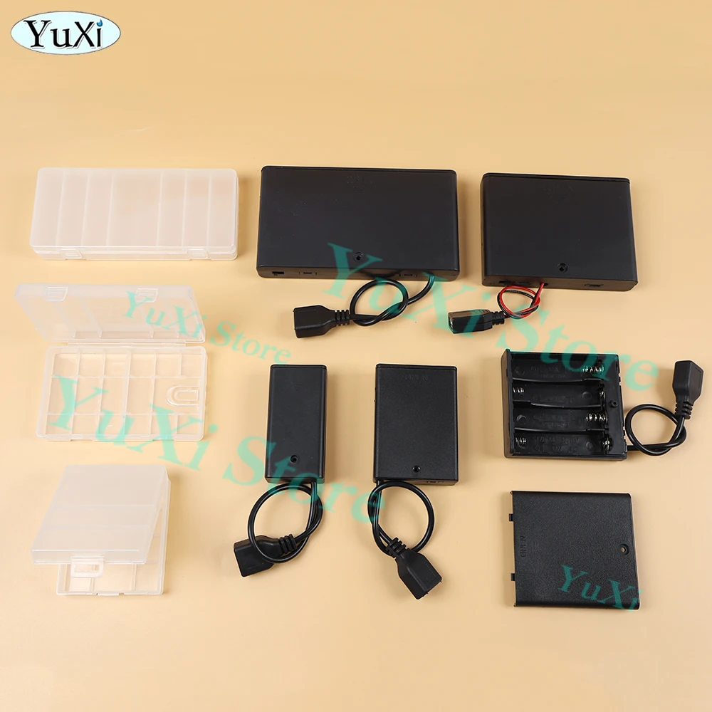 AA USB Battery Box For LED Strip Lights USB Mini Power Supply Battery Box With Battery Storage Case 3V/4.5V/6V/9V/12V
