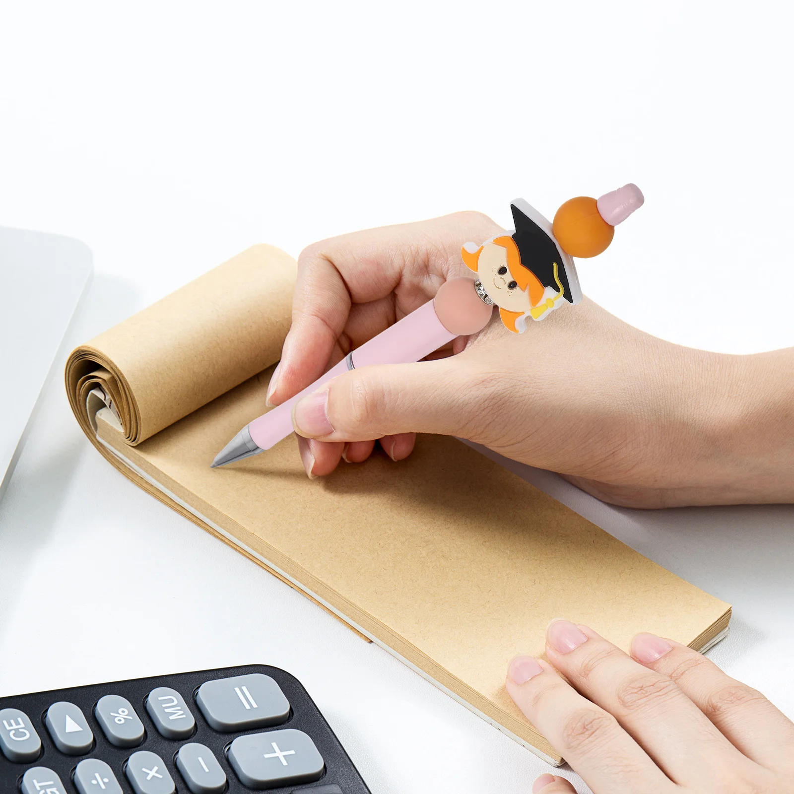 

Выпускная серия, шариковая ручка из бисера, украшение для выпускного шапочки, гладкое письмо, удобная ручка, идеальный студент и учитель