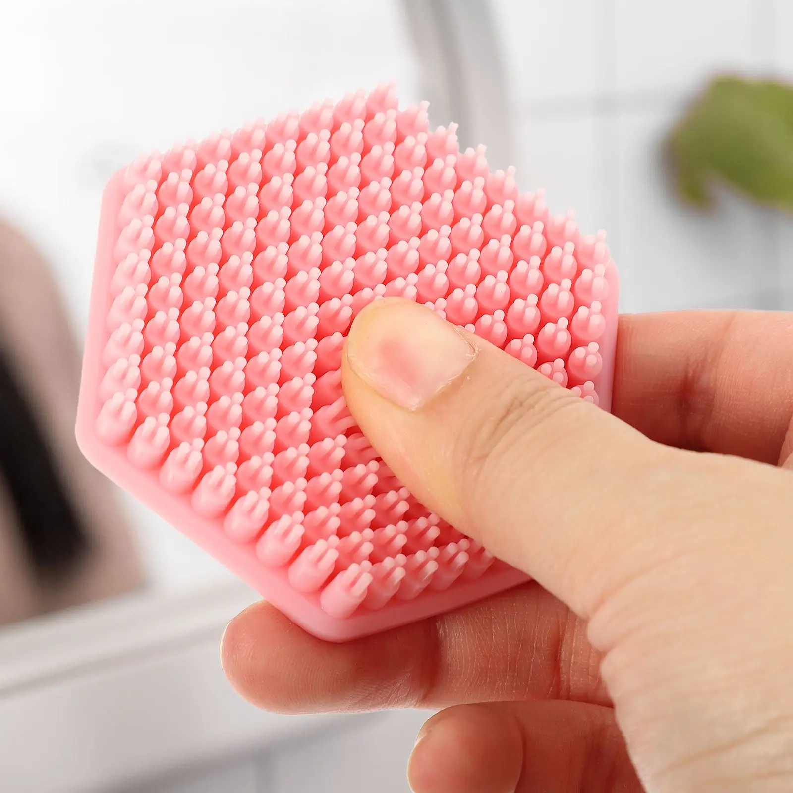 Facial Cleaning Brush Scrubber Silicone Face Brush Scrubber Cleansing For Blackhead Facial Exfoliator Pores Wash Face Deep Clean